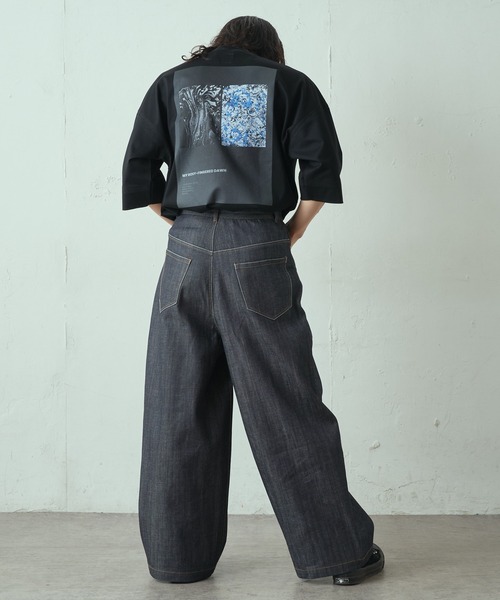 Lui's（ルイス）の「スーパーワイドデニムパンツ（デニムパンツ・メンズ・インディゴブルー/ホワイト・SMALL/MEDIUM）」の19枚目の写真