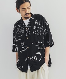 レーヨン ビッグシルエット アロハシャツ 総柄 オープンカラーシャツ