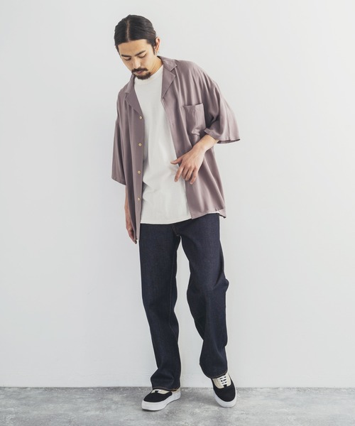 Rocky Monroe(ロッキーモンロー)の「レーヨン ビッグシルエット アロハシャツ 総柄 オープンカラーシャツ(シャツ/ブラウス・メンズ・ホワイト/ブラック/ベージュ/ブルー/その他/その他1/ホワイト系/ホワイト系1/ブラック系/ブラック系1/ブラック系2/ベージュ系/ブルー系・M/L)」の22枚目の写真