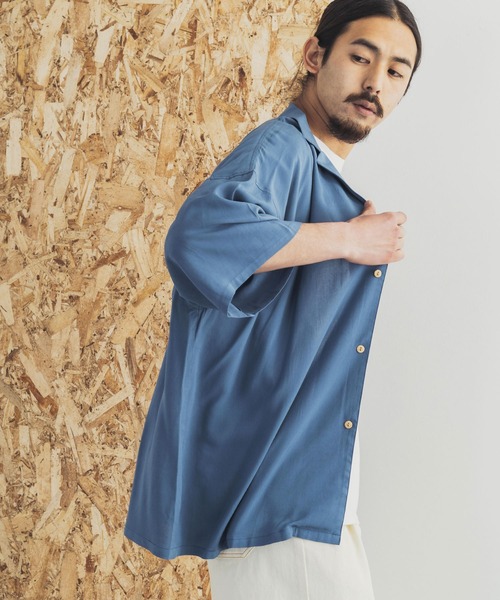 Rocky Monroe(ロッキーモンロー)の「レーヨン ビッグシルエット アロハシャツ 総柄 オープンカラーシャツ(シャツ/ブラウス・メンズ・ホワイト/ブラック/ベージュ/ブルー/その他/その他1/ホワイト系/ホワイト系1/ブラック系/ブラック系1/ブラック系2/ベージュ系/ブルー系・M/L)」の17枚目の写真