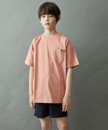 ＆yam | USAコットンフェイドカラー  オーバーサイズポケット付き半袖Tシャツ(Tシャツ/カットソー)