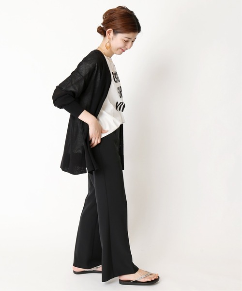 Simplicite（サンプリシテ）の「シアーVネックカーディガン◆（カーディガン/ボレロ・レディース・ブラック/イエロー/オレンジ・FREE）」の6枚目の写真