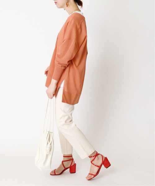 Simplicite（サンプリシテ）の「シアーVネックカーディガン◆（カーディガン/ボレロ・レディース・ブラック/イエロー/オレンジ・FREE）」の11枚目の写真