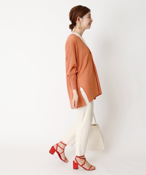 Simplicite（サンプリシテ）の「シアーVネックカーディガン◆（カーディガン/ボレロ・レディース・ブラック/イエロー/オレンジ・FREE）」の13枚目の写真