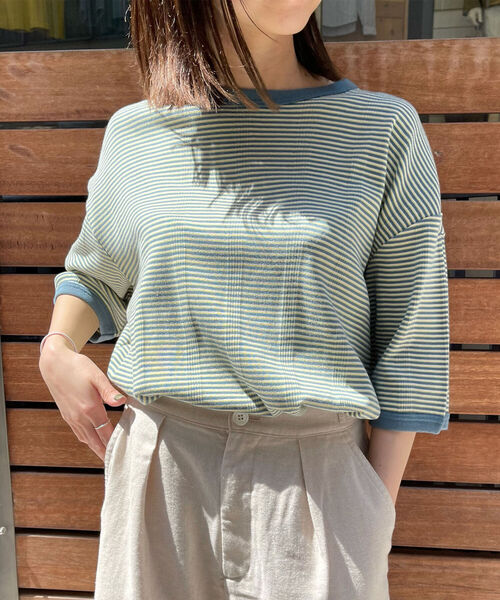 MILLER（ミラー）の「【FREDY&GLOSTER×Kinoko.×MILLER】トリプルコラボ別注リブTシャツ UNISEX（Tシャツ/カットソー・メンズ・ホワイト系その他4/グリーン系その他3/ブルー系その他3/レッド系その他3・FREE）」の5枚目の写真