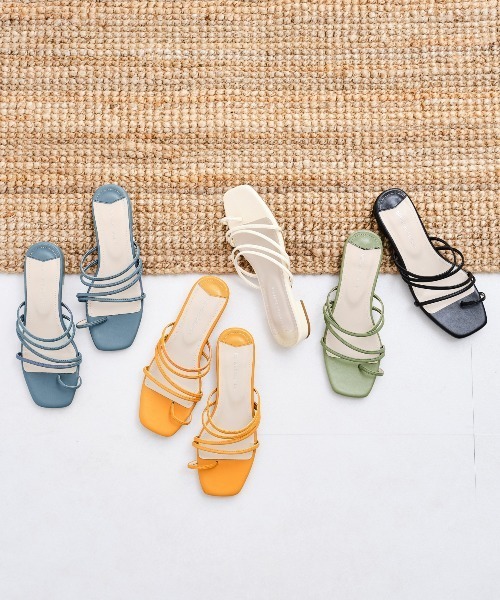 ORiental TRaffic（オリエンタルトラフィック）の「【WEB限定アイテム】ストラップトングミュールサンダル/11193（サンダル・レディース・ホワイト/ブラック/オレンジ/ブルー/グリーン・LL/3L/SS/S/M/L）」の3枚目の写真