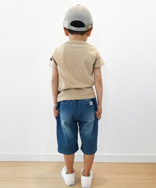 RUGGEDWORKS（ラゲッドワークス）の「【made in JAPAN】カレッジロゴ半袖TEE　日本製（Tシャツ/カットソー・キッズ・ベージュ/チャコール・90/100/110/120/130/140/150）」の5枚目の写真