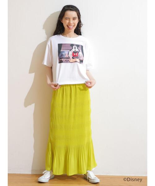 Green Parks(グリーンパークス)の「ディズニー/ショートフィルムTシャツ(Tシャツ/カットソー・レディース・ブルー系その他7/チャコールグレー/ホワイト・FREE)」の4枚目の写真