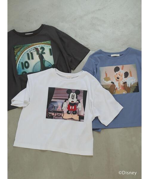 Green Parks(グリーンパークス)の「ディズニー/ショートフィルムTシャツ(Tシャツ/カットソー・レディース・ブルー系その他7/チャコールグレー/ホワイト・FREE)」の15枚目の写真