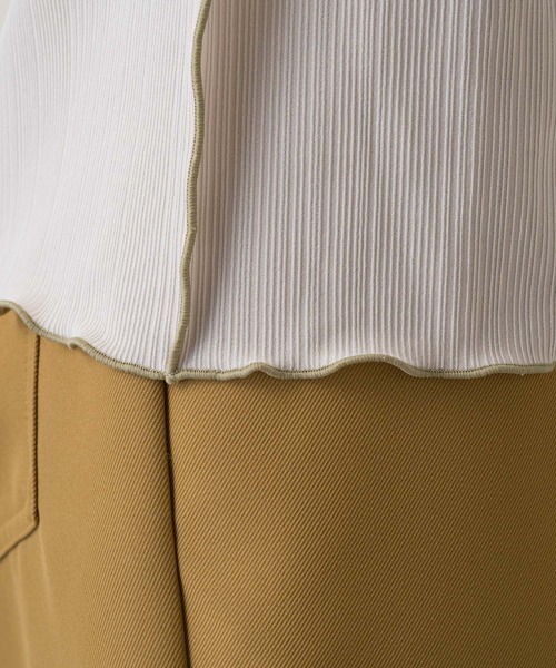 Kastane（カスタネ）の「シアーリブ配色メロウTee（Tシャツ/カットソー・レディース・パープル/サックスブルー/グリーン/アイボリー・FREE）」の11枚目の写真