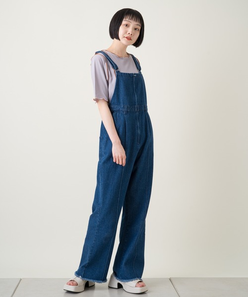 Kastane（カスタネ）の「シアーリブ配色メロウTee（Tシャツ/カットソー・レディース・パープル/サックスブルー/グリーン/アイボリー・FREE）」の9枚目の写真