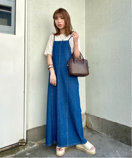 Kastane（カスタネ）の「シアーリブ配色メロウTee（Tシャツ/カットソー・レディース・パープル/サックスブルー/グリーン/アイボリー・FREE）」の22枚目の写真