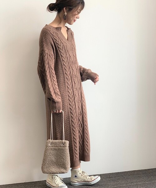 セール ブランド古着 ニットワンピース ワンピース Earth Music Ecology アースミュージックアンドエコロジー のファッション通販 Zozoused