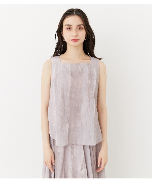 rienda（リエンダ）の「ペイントノースリーブトップス（タンクトップ・レディース・ベージュ/パープル/オレンジ・FREE）」の17枚目の写真