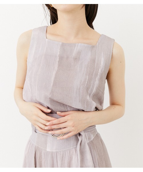 rienda（リエンダ）の「ペイントノースリーブトップス（タンクトップ・レディース・ベージュ/パープル/オレンジ・FREE）」の22枚目の写真