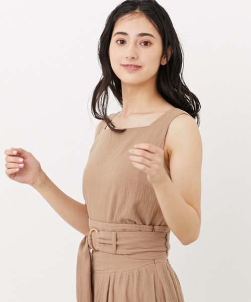 rienda（リエンダ）の「ペイントノースリーブトップス（タンクトップ・レディース・ベージュ/パープル/オレンジ・FREE）」の5枚目の写真