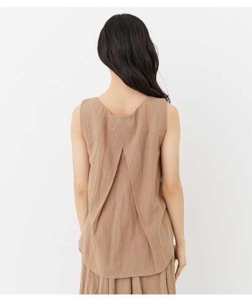 rienda（リエンダ）の「ペイントノースリーブトップス（タンクトップ・レディース・ベージュ/パープル/オレンジ・FREE）」の18枚目の写真