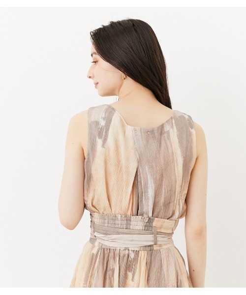 rienda（リエンダ）の「ペイントノースリーブトップス（タンクトップ・レディース・ベージュ/パープル/オレンジ・FREE）」の6枚目の写真