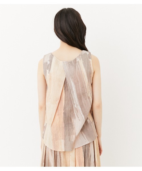 rienda（リエンダ）の「ペイントノースリーブトップス（タンクトップ・レディース・ベージュ/パープル/オレンジ・FREE）」の19枚目の写真