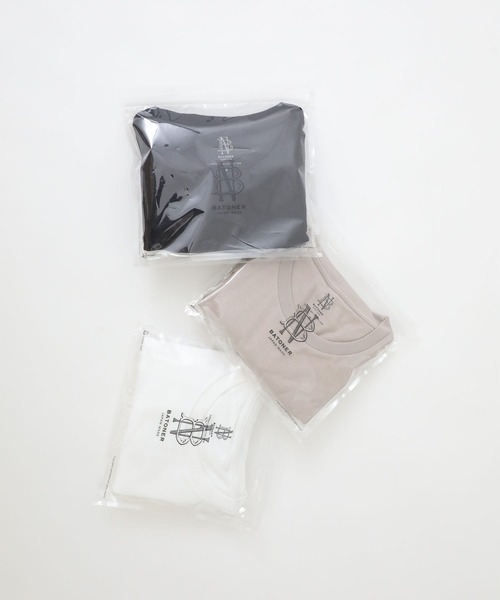 BATONER（バトナー）の「パックTEE/PACK T-SH（Tシャツ/カットソー・メンズ・ブラック/アイボリー/ホワイト・2/3/4）」の6枚目の写真