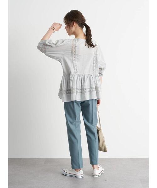 earth music&ecology(アースミュージックアンドエコロジー)の「ストレッチテーパードパンツ *(その他パンツ・レディース・ラベンダー/ベージュ/ブラック/ブラック系その他3/ミント/ベージュ系その他4・L/S/M)」の10枚目の写真