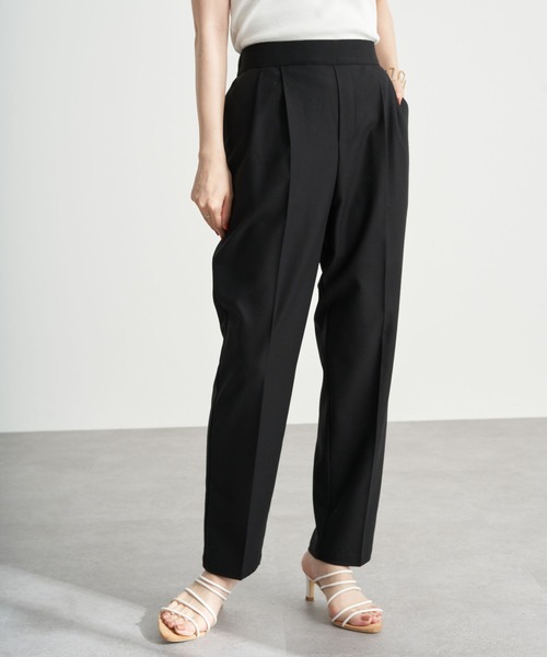 earth music&ecology(アースミュージックアンドエコロジー)の「ストレッチテーパードパンツ *(その他パンツ・レディース・ラベンダー/ベージュ/ブラック/ブラック系その他3/ミント/ベージュ系その他4・L/S/M)」の2枚目の写真