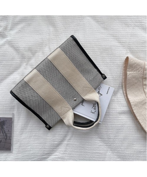 LAC-VERT（ラック・ヴェール）の「2WAYキャンバストート（トートバッグ・レディース・ブラック/ホワイト・FREE）」の16枚目の写真