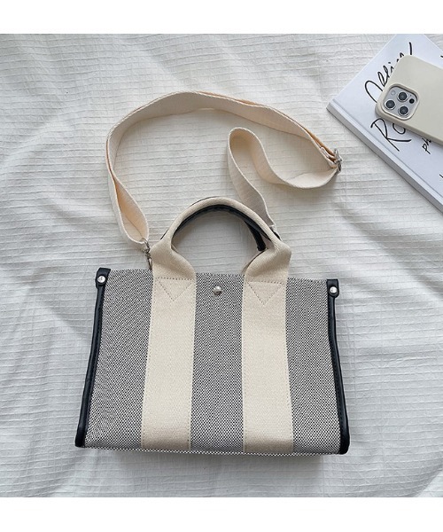 LAC-VERT（ラック・ヴェール）の「2WAYキャンバストート（トートバッグ・レディース・ブラック/ホワイト・FREE）」の9枚目の写真