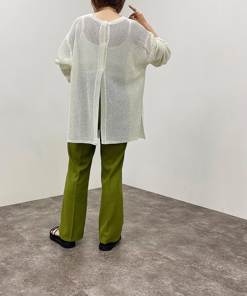 apres jour mignon（アプレジュールミニョン）の「2WAYメッシュカーディガン【ZOZOTOWN限定アイテム】【6PO】（カーディガン/ボレロ・レディース・オフホワイト/イエロー/グリーン/パープル/ブラック/アイボリー・フリー/X-LARGE）」の14枚目の写真