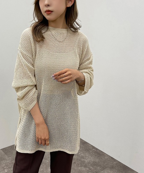 apres jour mignon（アプレジュールミニョン）の「2WAYメッシュカーディガン【ZOZOTOWN限定アイテム】【6PO】（カーディガン/ボレロ・レディース・オフホワイト/イエロー/グリーン/パープル/ブラック/アイボリー・フリー/X-LARGE）」の17枚目の写真