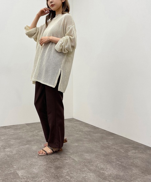 apres jour mignon（アプレジュールミニョン）の「2WAYメッシュカーディガン【ZOZOTOWN限定アイテム】【6PO】（カーディガン/ボレロ・レディース・オフホワイト/イエロー/グリーン/パープル/ブラック/アイボリー・フリー/X-LARGE）」の20枚目の写真