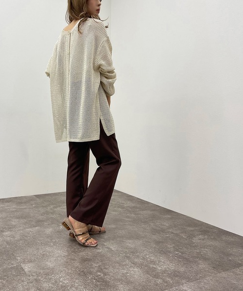 apres jour mignon（アプレジュールミニョン）の「2WAYメッシュカーディガン【ZOZOTOWN限定アイテム】【6PO】（カーディガン/ボレロ・レディース・オフホワイト/イエロー/グリーン/パープル/ブラック/アイボリー・フリー/X-LARGE）」の21枚目の写真