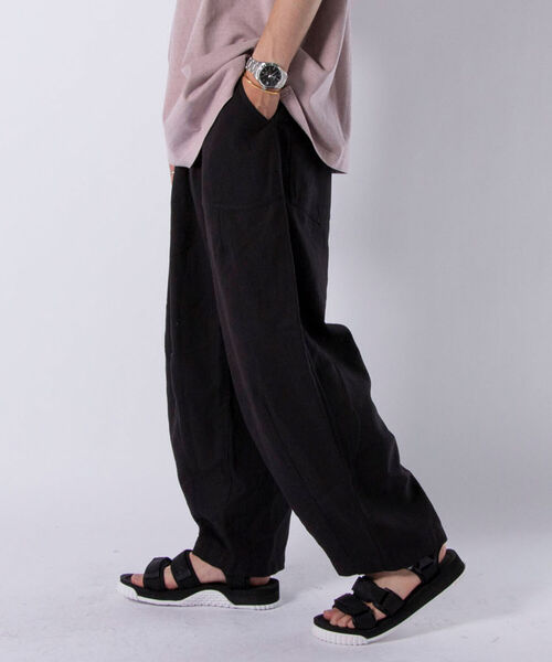 GLOSTER(グロスター)の「ワイドベイカーパンツ(その他パンツ・メンズ・ブラック/キナリ/オリーブ・M/L)」の19枚目の写真