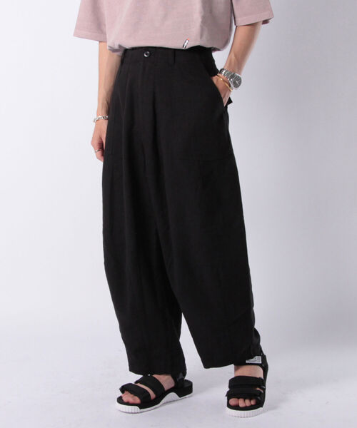 GLOSTER(グロスター)の「ワイドベイカーパンツ(その他パンツ・メンズ・ブラック/キナリ/オリーブ・M/L)」の18枚目の写真