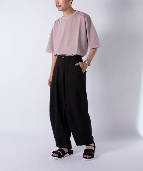 GLOSTER(グロスター)の「ワイドベイカーパンツ(その他パンツ・メンズ・ブラック/キナリ/オリーブ・M/L)」の16枚目の写真