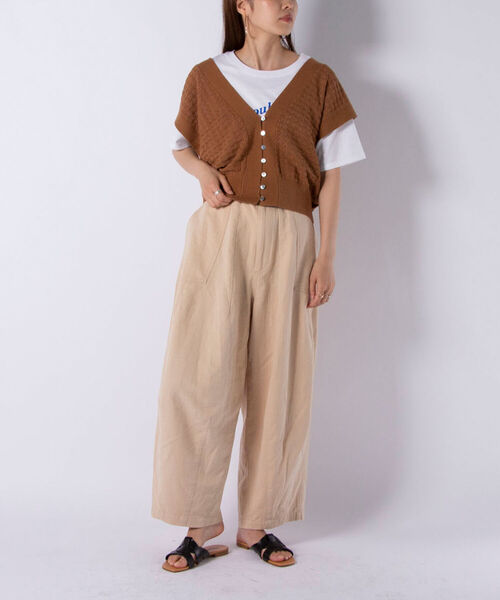 GLOSTER(グロスター)の「ワイドベイカーパンツ(その他パンツ・メンズ・ブラック/キナリ/オリーブ・M/L)」の14枚目の写真