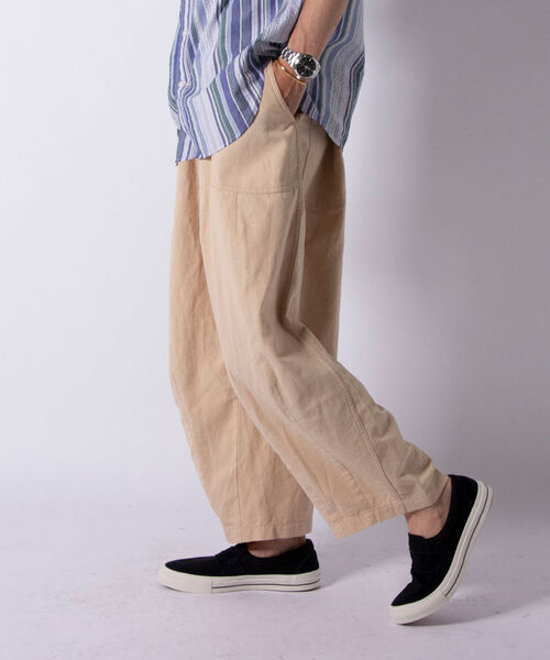 GLOSTER(グロスター)の「ワイドベイカーパンツ(その他パンツ・メンズ・ブラック/キナリ/オリーブ・M/L)」の12枚目の写真