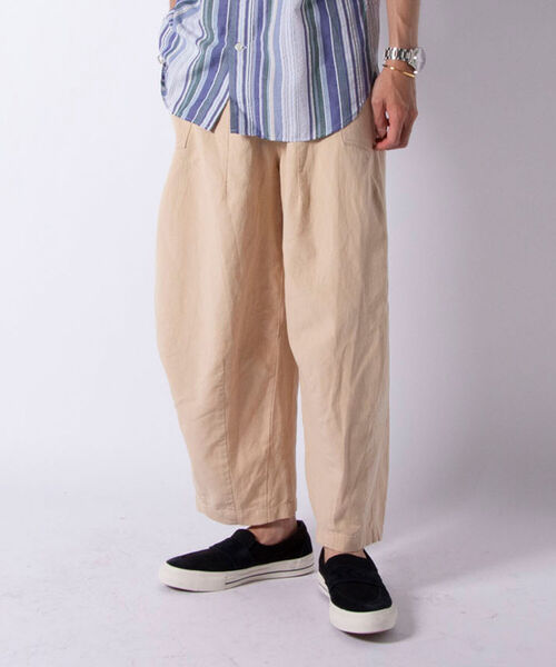 GLOSTER(グロスター)の「ワイドベイカーパンツ(その他パンツ・メンズ・ブラック/キナリ/オリーブ・M/L)」の11枚目の写真