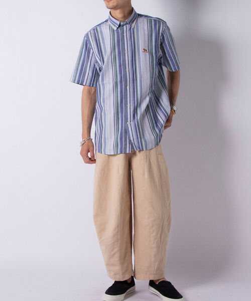 GLOSTER(グロスター)の「ワイドベイカーパンツ(その他パンツ・メンズ・ブラック/キナリ/オリーブ・M/L)」の10枚目の写真