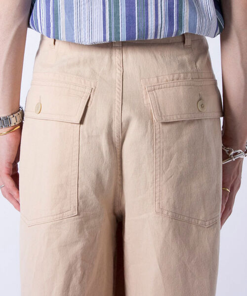 GLOSTER(グロスター)の「ワイドベイカーパンツ(その他パンツ・メンズ・ブラック/キナリ/オリーブ・M/L)」の7枚目の写真