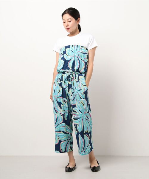 【Maunaloa】Ocean Blue Bird ティーリーフベアサロペット
