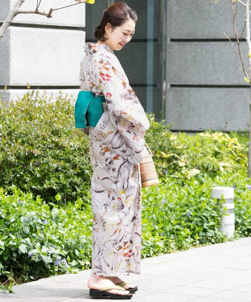 URBAN RESEARCH ROSSO WOMEN(アーバンリサーチ ロッソ)の「浴衣 秋草(浴衣・レディース・グレー・FREE)」の3枚目の写真