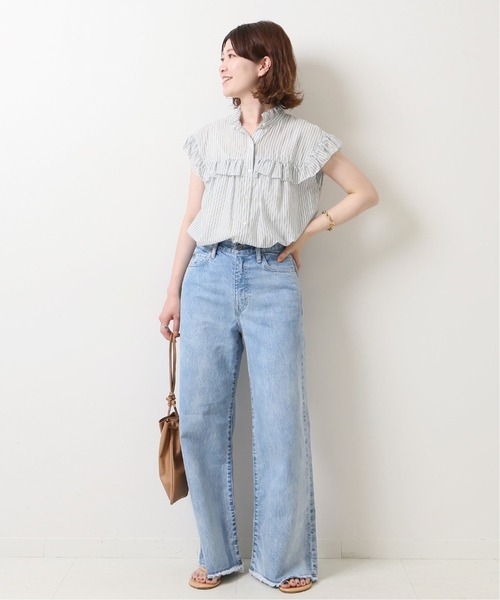 コットンミックスノースリーブフリルブラウス Spick & Span（スピックアンドスパン）の「コットンミックス