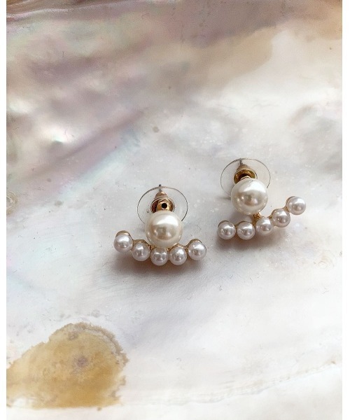 mou（モウ）の「2wayパールレーンピアス（ピアス（両耳用）・レディース・ホワイト・FREE）」の3枚目の写真