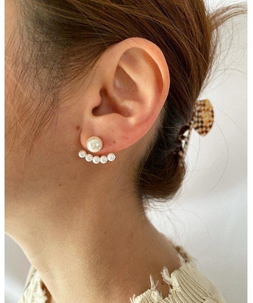 mou（モウ）の「2wayパールレーンピアス（ピアス（両耳用）・レディース・ホワイト・FREE）」の4枚目の写真