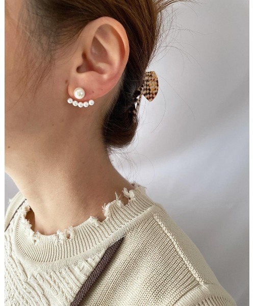 mou（モウ）の「2wayパールレーンピアス（ピアス（両耳用）・レディース・ホワイト・FREE）」の6枚目の写真