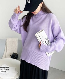 バックスリットニットトップス