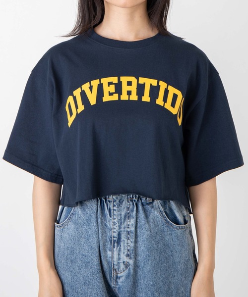 WEGO(ウィゴー)の「WEGO/グラフィックショートTシャツ(Tシャツ/カットソー・レディース・スミクロ/ダークグリーン/その他1/ワイン/ホワイト/ネイビー/オートミール・SMALL/MEDIUM)」の19枚目の写真