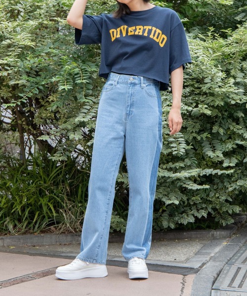WEGO(ウィゴー)の「WEGO/グラフィックショートTシャツ(Tシャツ/カットソー・レディース・スミクロ/ダークグリーン/その他1/ワイン/ホワイト/ネイビー/オートミール・SMALL/MEDIUM)」の14枚目の写真
