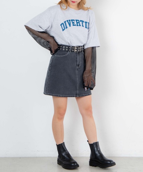WEGO(ウィゴー)の「WEGO/グラフィックショートTシャツ(Tシャツ/カットソー・レディース・スミクロ/ダークグリーン/その他1/ワイン/ホワイト/ネイビー/オートミール・SMALL/MEDIUM)」の8枚目の写真